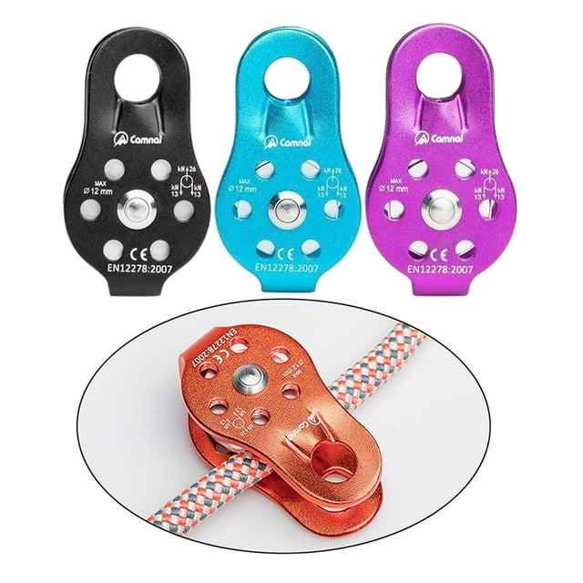 Polea de escalada Soledad de 3 piezas con rodamiento de Roca pequeña de aluminio