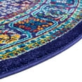 thumbnail image 6 of Rugs.com Calypso Collection Rug – 5 Ft Round Navy Blue Medium Rug Perfect For Kitchens, Dining Rooms, 6 of 8