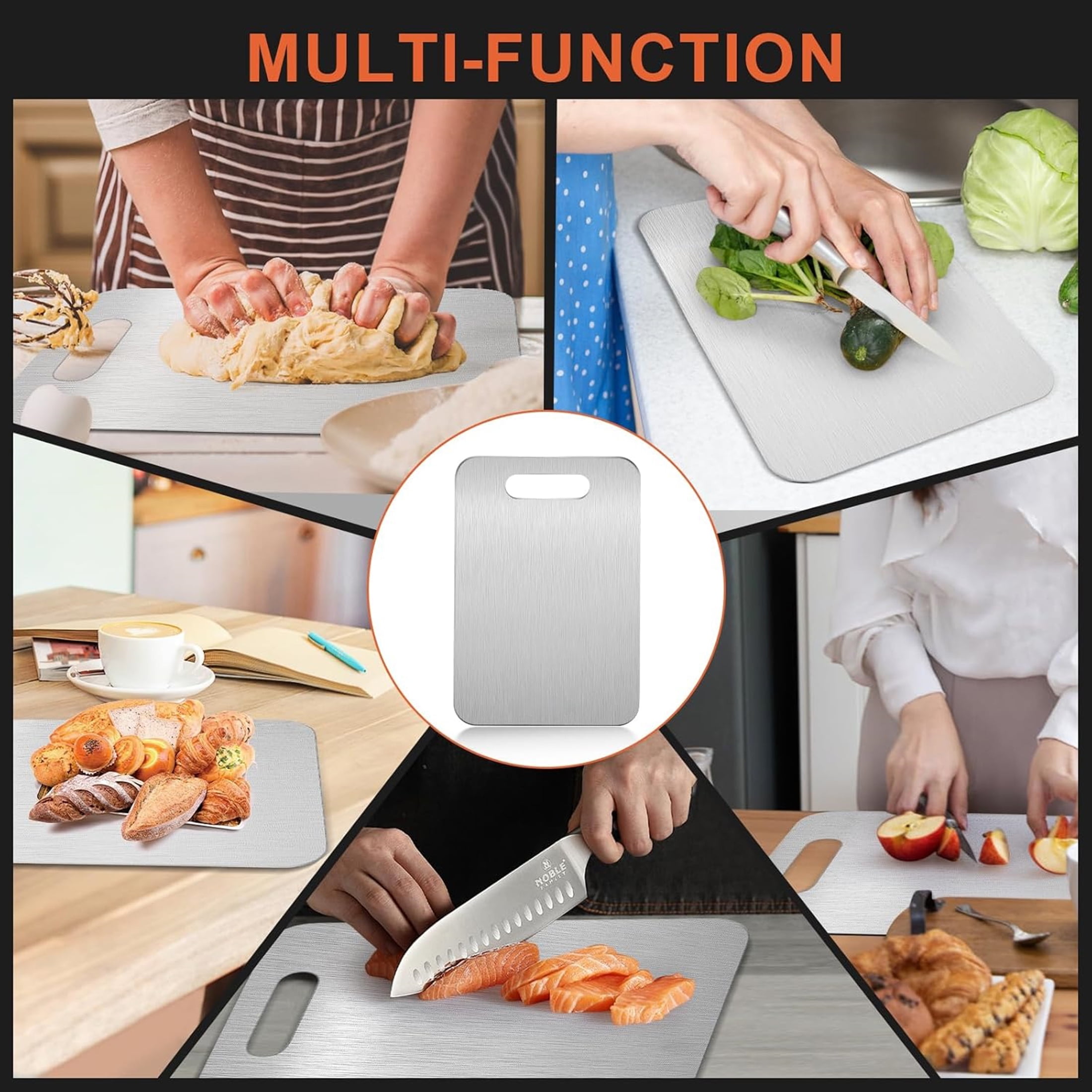 Titanium Cutting Board-3 pack Titanium Cutting Boards for Kitchen/Double Sided Titanium Cutting Mat-D
