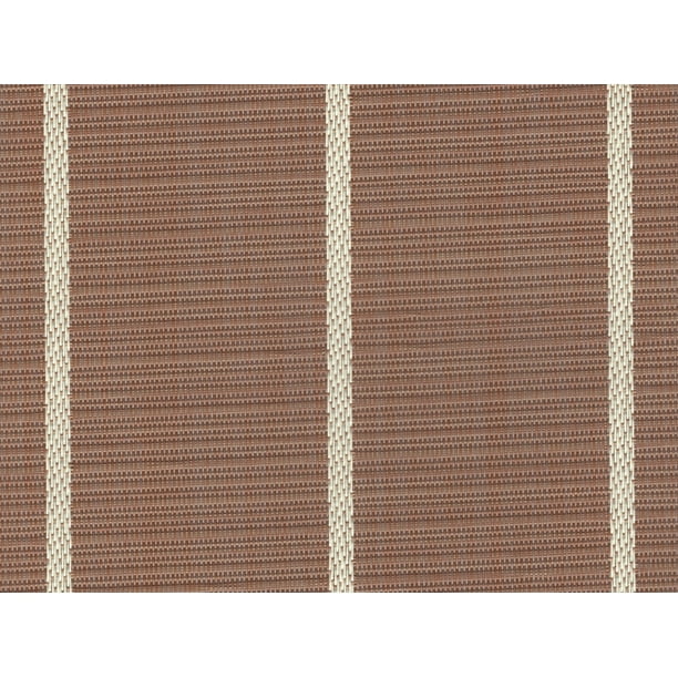 Marine Woven Vinyl Flooring / Padding 307 Teak w/ White Stripes 8.5
