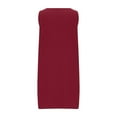 thumbnail image 3 of SMihono Mini Dresses for Women Loose Fit Sleeveless Dress for Women Cute Summer Dresses Dresses Solid Color Swing Dress Tunic Dresses Wine 10, 3 of 4