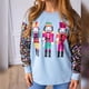 thumbnail image 2 of Sudadera con parche de lentejuelas y cascanueces navideños para mujer, suéter holgado con estampado navideño, jersey de manga larga, 2 of 3
