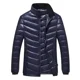 thumbnail image 3 of Chaquetas de plumas para hombre, abrigo ajustado para hombre, acolchado corto, ligero, parkas acolchadas, ropa de abrigo de invierno, ropa de abrigo de estilo coreano, 3 of 5