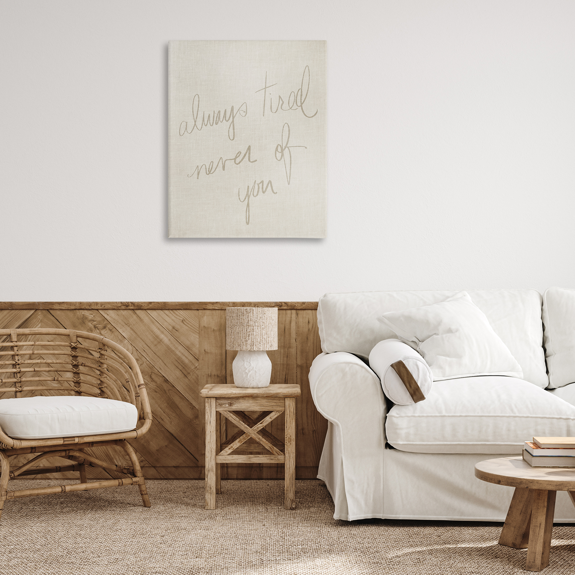 Stupell Industries Always Tired Never Of You Text & Numbers Painting Wrapped Canvas Art Print Wall Art, 30 x 40