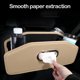 thumbnail image 5 of Organizador de respaldo de asiento de coche de cuero con portavasos y funda para papel de cocina - Caja colgable de 14,17x6,29x3,54 pulgadas para interior del coche, beige/vino/marrón/naranja/gris, 5 of 6