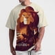 thumbnail image 2 of Camiseta para hombre con estampado 3D de Rey León divertido, moda urbana, informal, de verano, con cuello redondo, manga corta, camiseta de gran tamaño, 2 of 5