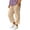 Khaki, variant on IFNWSV Boys Pants Solid Color Cotton Linen Breathable Elastic Waistband Comfortable Loose Casual Trousers Khaki 14-15 Years