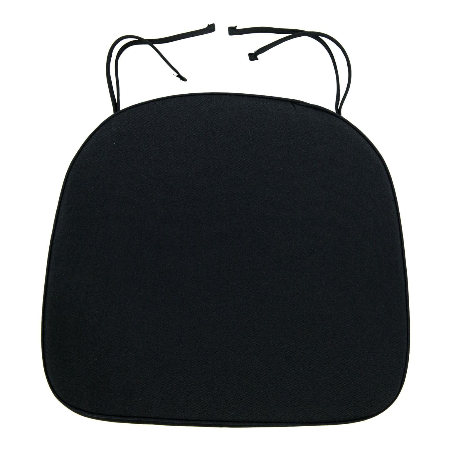 LeisureMod Modern Dining Chair Cushion Pads in Black