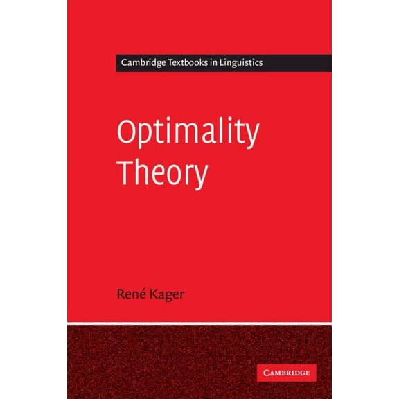 Cambridge Textbooks in Linguistics Optimality Theory, (Paperback)
