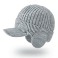 thumbnail image 3 of HJYCHN Winter Hats for Women Men's Knit Hat with Ear Covers Thickened Thermal Cap for Cold Weather Outdoor Activities Baseball Hat Light Gray One Size, 3 of 3