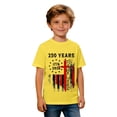 thumbnail image 5 of 250 Anniversary Usa Shirt Boys Casual Graphic Shirt Anniversary Print Soft Tee Boys 4Th of July Shirt Yellow 8-9 Years, 5 of 5
