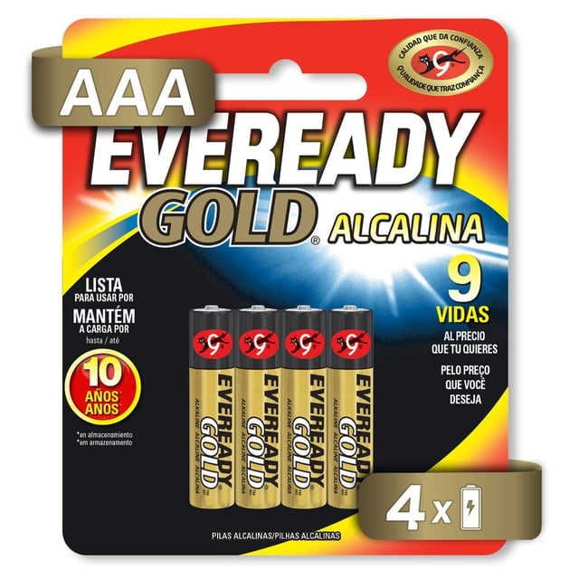 Pila Eveready Gold Aaa Alcalina Blister 4 Unidades negro 1