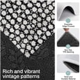 thumbnail image 3 of Black Daisy Flower Pattern Kitchen Rugs Sets Of 3,Kitchen Runner Rugs Non Skid Washable,Decorative Kitchen Floor Mats for Kitchen,Sink,Laundry,17"x30"+ 17"x47" + 17"x59", 3 of 6