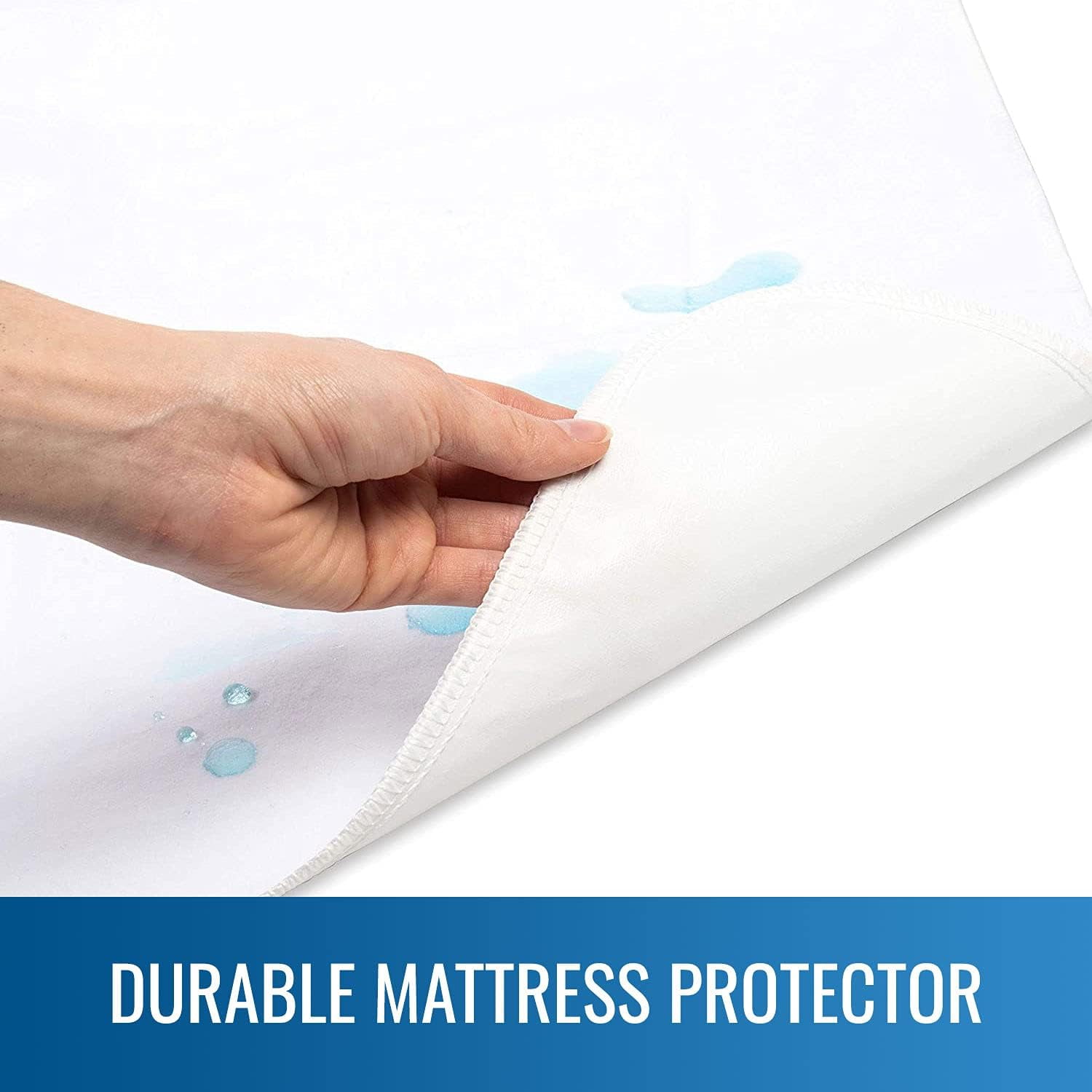 2 Pack DMI Premium Flannel and Waterproof Rubber Sheet Protector, Reusable Incontinence Bed Pads and Spill Protection, 36x54 Inches, Washable