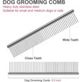 thumbnail image 2 of 4 in 1 Stainless Steel Professional Dog Grooming for Scissors Thinning Curved Scissors and Comb Pink, 2 of 5
