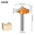 thumbnail image 2 of 1-3pcs Shank Woodworking Router Bit Set ,Tip Engraving Router Bit Door Plate Numerical Control Engraving Machine Tools ,Great Multi-Purpose Application, 2 of 3