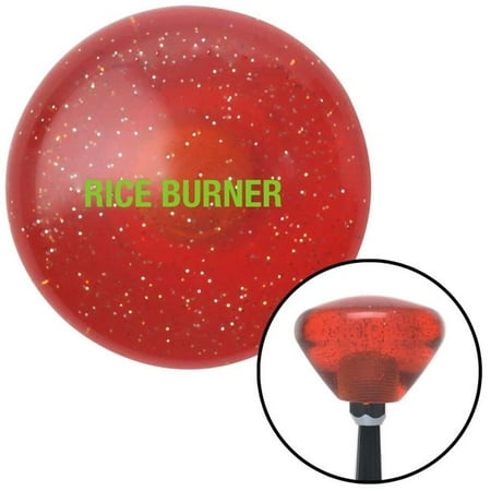 American Shifter Green Rice Burner Orange Retro Metal Flake Shift Knob with M16 x 1.5 Insert Shifter