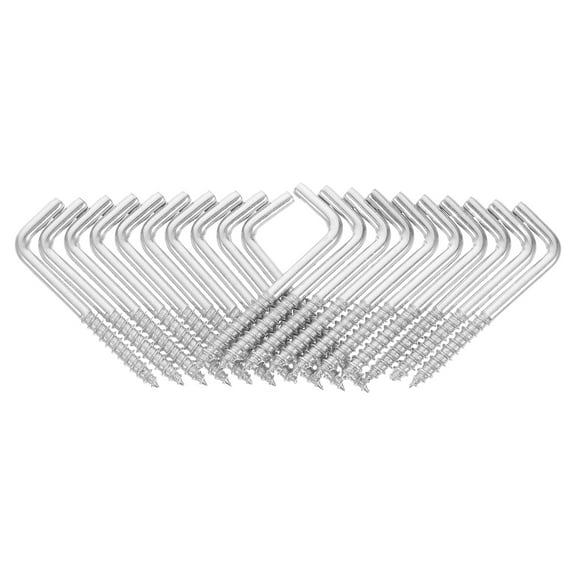 OATIPHO 20Pcs Galvanized Steel L Hooks for Secure Hanging in Kitchen Living Room