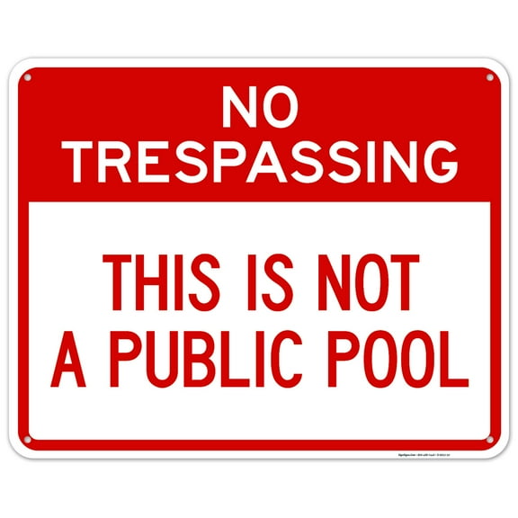 This Is Not A Public Pool Sign, Pool Sign,