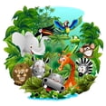 thumbnail image 2 of Wild Animals Jungle Wall Decal Sticker by Wallmonkeys Vinyl Peel & Stick Graphic for Boys (36 in W x 34 in H), 2 of 4