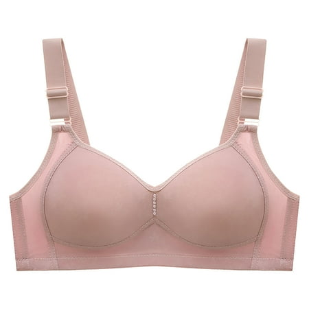 

Women Underwire Bra Full Coverage Plus Size Women s Large Sized Seamless Comfortable Breathable Underwear Daily Bra Gray 40