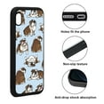 thumbnail image 2 of WIRESTER Shockproof Soft Rubber Cover Case for Samsung Galaxy A10e A102U 5.83" 2019, Brindle Brown English Bulldog Funny Playful Postures On Light Blue Background, 2 of 5