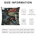 thumbnail image 5 of FUMJ Mushroom Dragonfly Butterfly Throw Pillow Covers Soft Square Cushion Pillowcase for Sofa Couch Home Decor, 5 of 5