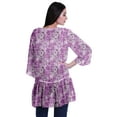 thumbnail image 4 of Moomaya Womens Gerorgette Cover Ups For Swimwear Printed Long Sleeve Short Shrug, 4 of 5