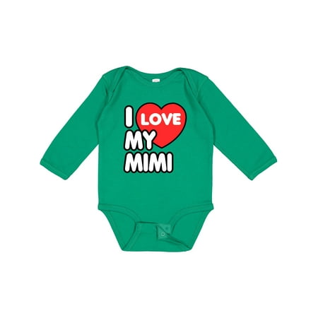 

Inktastic I Love My Mimi Gift Baby Boy or Baby Girl Long Sleeve Bodysuit