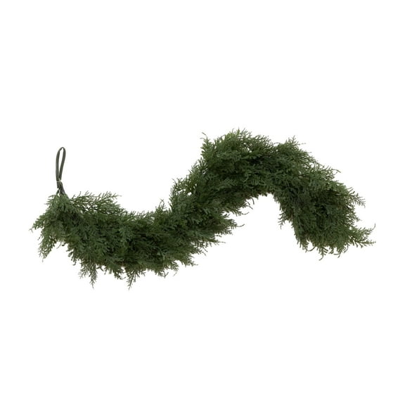 Nearly Natural 60" Decorative Plastic Lush Cedar Garland in Green