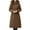 Coffee, variant on Women's Long Winter Puffer Coat Waterproof Warm Down Jacket Removable Hood