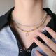 thumbnail image 2 of Collar elegante Collar elegante de corazón de cristal de doble capa, cadena de clavícula con colgante de corazón con cuentas coloridas y elegantes para mujer, 2 of 5