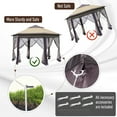 thumbnail image 2 of Patio Umbrellas 13' x 13' Pop Up Gazebo, Hexagonal Canopy Shelter with 6 Zippered Mesh Netting, Event Tent with Strong Steel Frame for Patio Backyard Garden Wedding Party,Market Umbrellas, 2 of 8