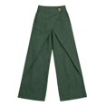 thumbnail image 6 of JUUNthy Womens Cross Front Palazzo Pants, Loose with Pockets Wide Leg High Waist 2026 Casual Fashion Vacation Pants Burgundy 2XL, 6 of 11