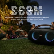 DOSS Extreme Boom+ Bluetooth Speaker with 100W Stereo Sound, Rich Bass, IPX6 Waterproof, 20H Playtime, Power Bank, Mixed Color Light, Portable Speaker for Outdoor, Camping, Beach