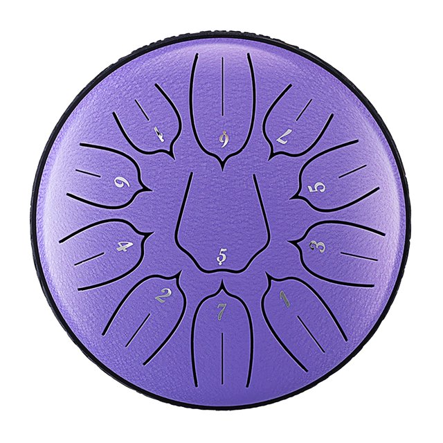 Edgergery 6 Inch Steel Tongue Drum 11 Notes 6 Inch Percussion Hand Drum With Bag Music Book Mallet Finger Picks