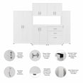 thumbnail image 3 of Universal 108W 6 Piece Modular Storage Set in White - Engineered Wood, 3 of 7