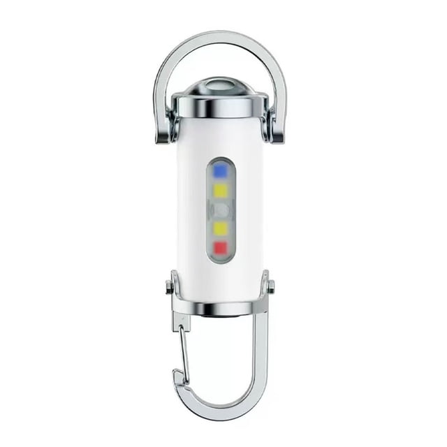 Linnome Mini Keychain Multi Functional Light Outdoor Portable Hook Pocket Lighting Floodlight Flashlight 1200 Lumens White