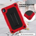 thumbnail image 3 of FIEWESEY Kids Case for Nokia T10 8 Inch Tablet,Shockproof Kids Friendly Rugged Cover with Shoulder Strap & Kickstand Hybird Case for Nokia T10 8 Inch Tablet+Screen Protector (Red+Black,2 Pcs), 3 of 6