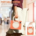 thumbnail image 6 of for iPad Air 11 Inch 2024/Pro 11 2022/2021/2020/2018, Rugged Kids Friendly Silicone Case with Folding Stand / Handle Grip Pencil Holder Heavy Duty Protection for iPad Air 11/Pro 11 - Orange, 6 of 12