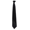 thumbnail image 1 of Corbata de seguridad CAIROYAR negra lisa con clip para portero boda hebilla, 1 of 1
