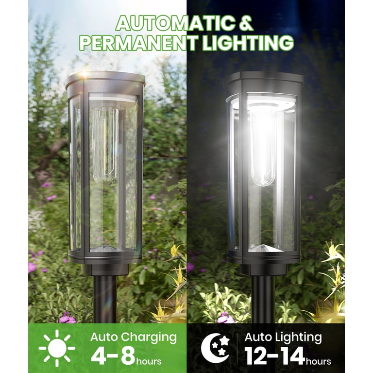 BITPOTT Solar Pathway Lights Outdoor, 6-Pack, Cool White photo 4