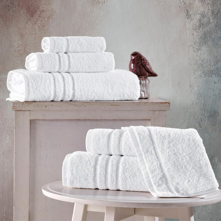 Free Shipping Hawmam Linen White Bath Towels Set of 4 100 Turkish Cotton Lightweight Soft Quickdry Super Absorbent 600 GSM Low Lint Luxury Bathroom Towels Large Fluffy Plush Eco friendly Hotel Quality...