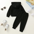 thumbnail image 4 of Younger Tree Baby Boy Girl Clothes Fall Winter Solid Color Zipper Long Sleeve Hoodie Sweatsuit and Sweatpants Outfits for 4-5T, 4 of 7