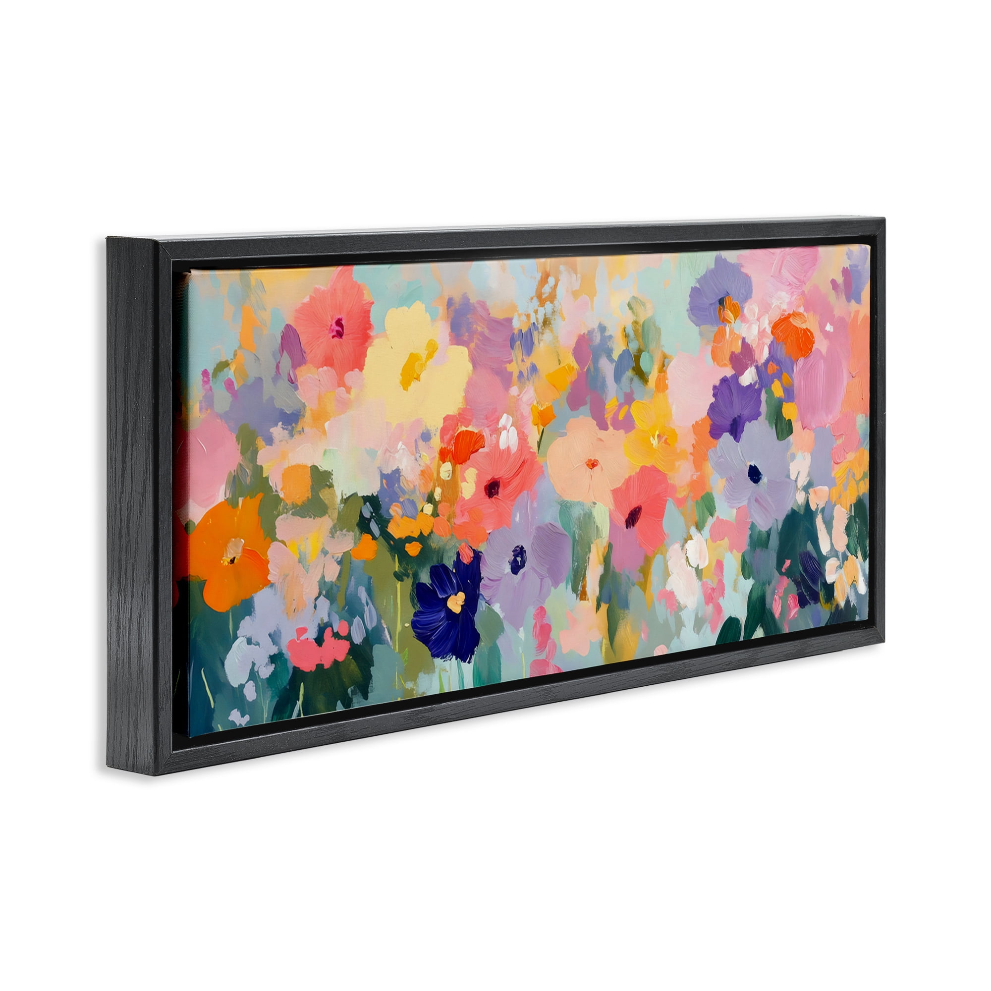 Stupell Industries Colorful Garden Variations Black Framed Floater Canvas Wall Art, design by Creative Studio
