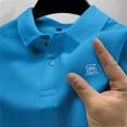 thumbnail image 5 of Nueva camiseta de hombre transpirable de secado rápido, camisa POLO informal de negocios, nueva moda de verano, ropa de manga corta, color sólido, 5 of 5