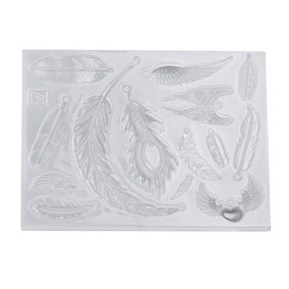 KAKOWELY Molde de silicona con forma de pluma para pastel, ideal para hornear galletas, pudines, pasteles y postres, ideal para el hogar y la tienda (blanco)