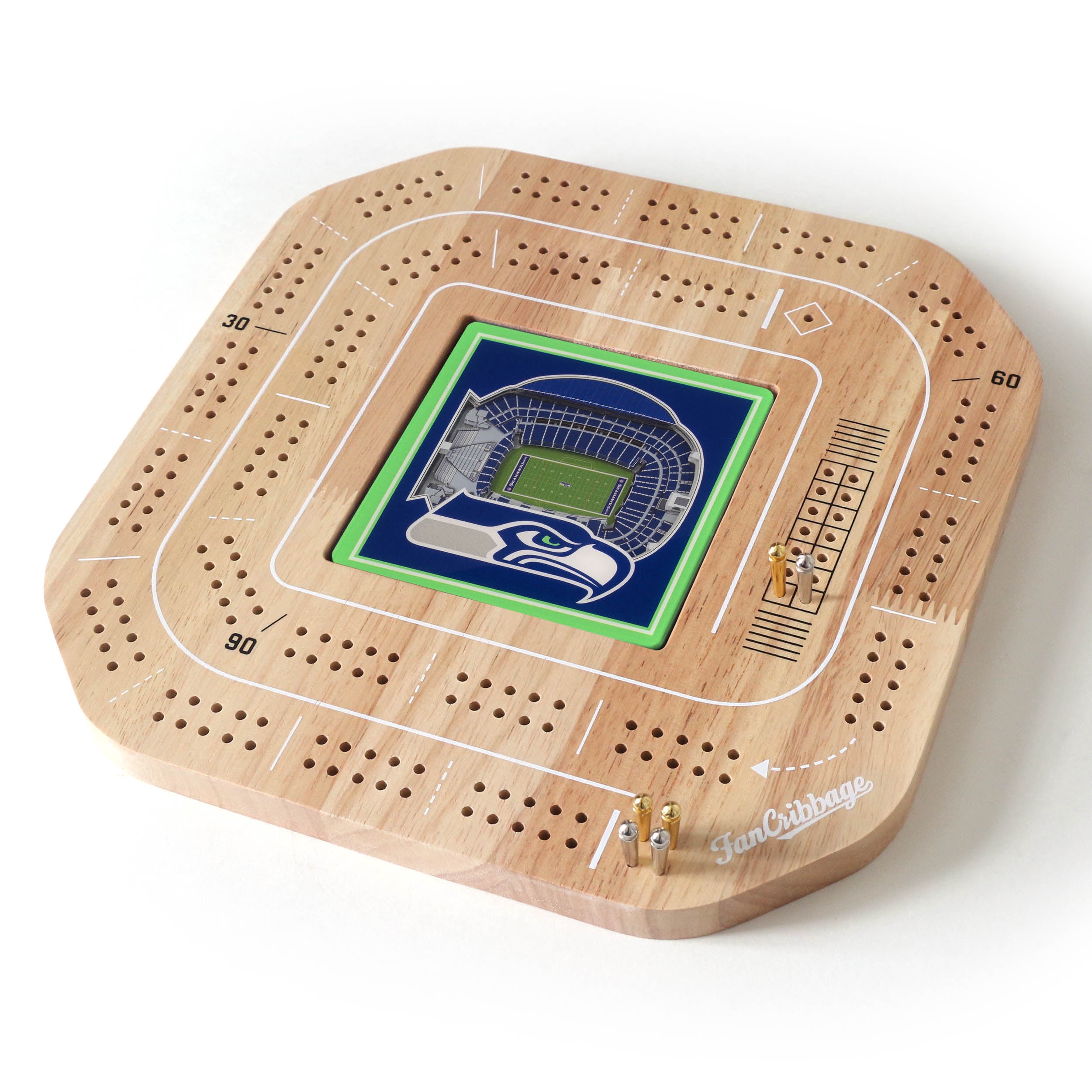 YouTheFan NFL Seattle Seahawks Stadiumview Cribbage