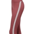 thumbnail image 5 of FashionOutfit Women's Yoga Fitness Workout Tranning Side Double stripe Stretch Long Leggings, 5 of 5