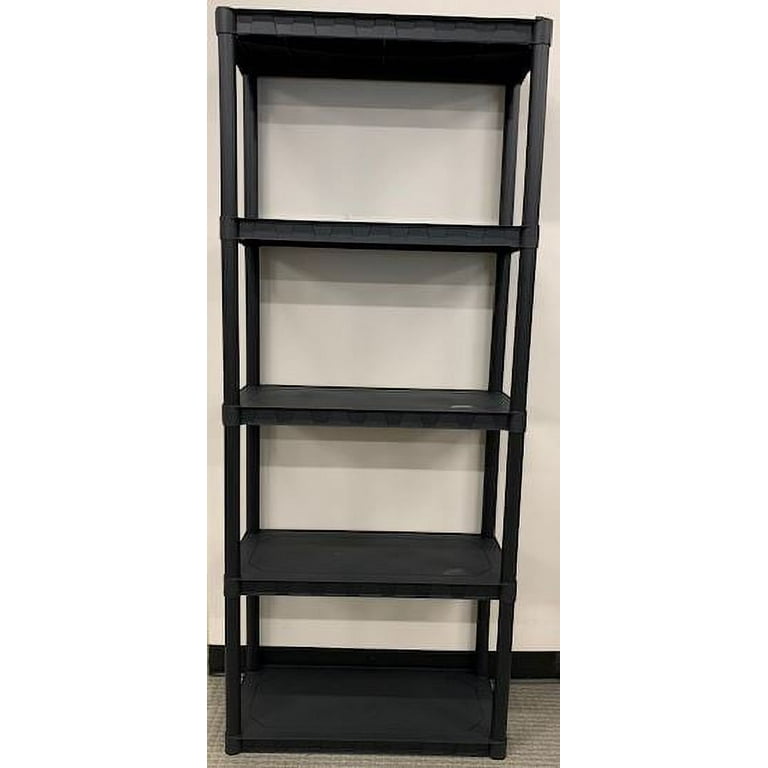 Plano 5-Shelf Heavy Duty Plastic Storage Shelves, 73” x 36” x 18”, 750